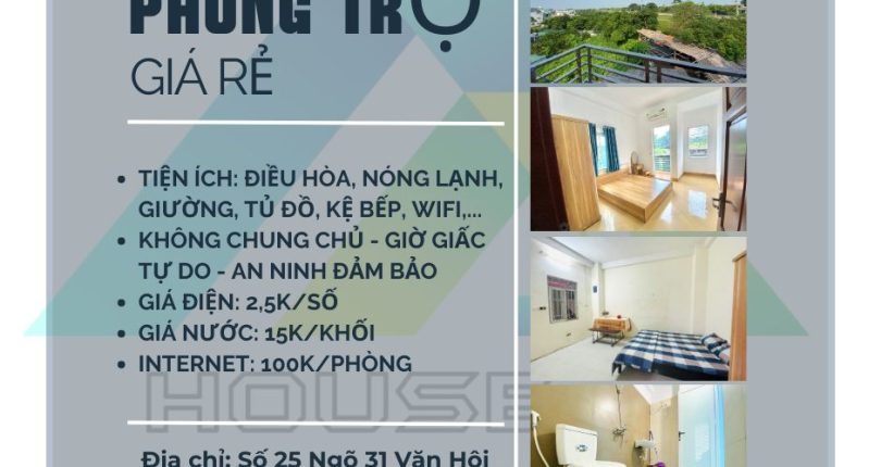 Phòng trọ sinh viên khu vực HVTC – Thụy Phương