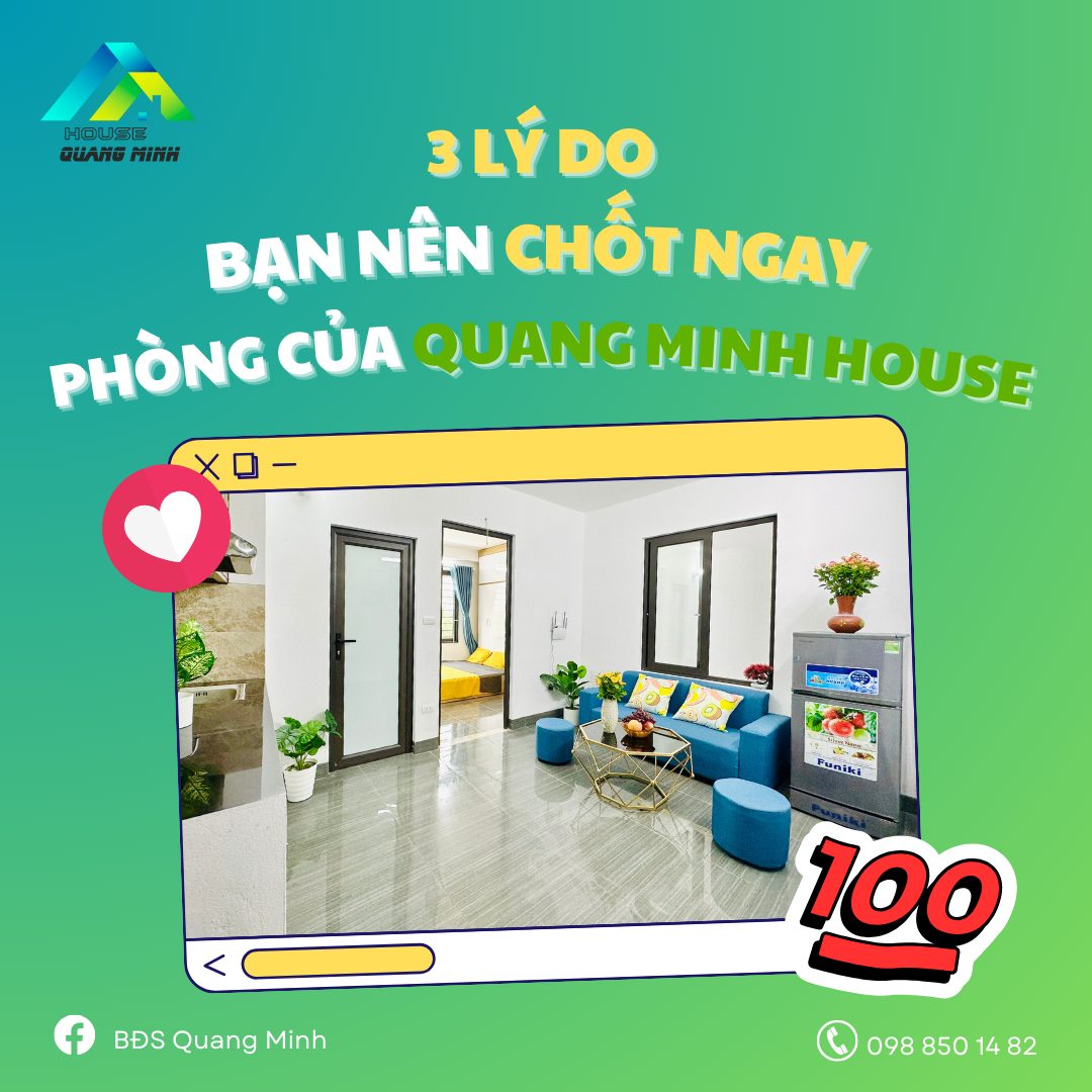 3 lý do bạn nên thuê phòng tại Quang Minh House